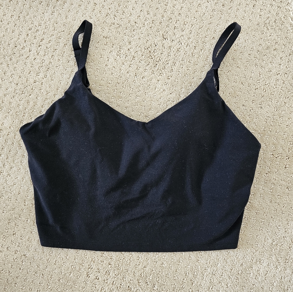 Athleta black sports bra size L